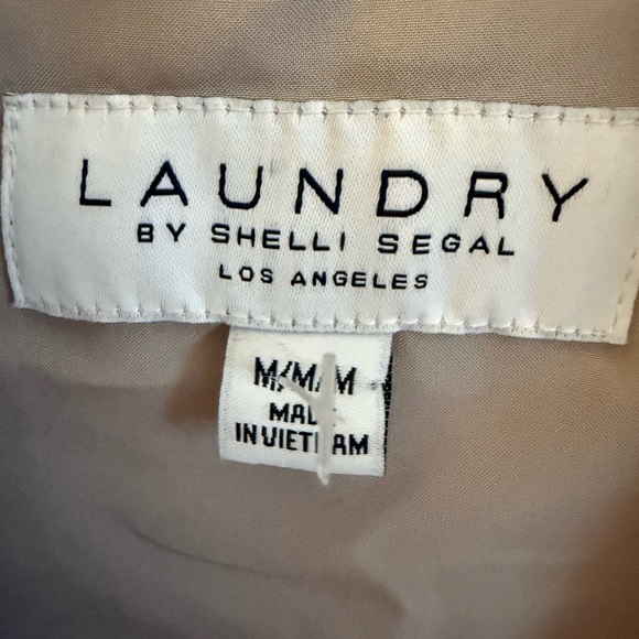 Tan and brown vintage jacket with faux leather collar zipper jacket size medium - Picture 8 of 8